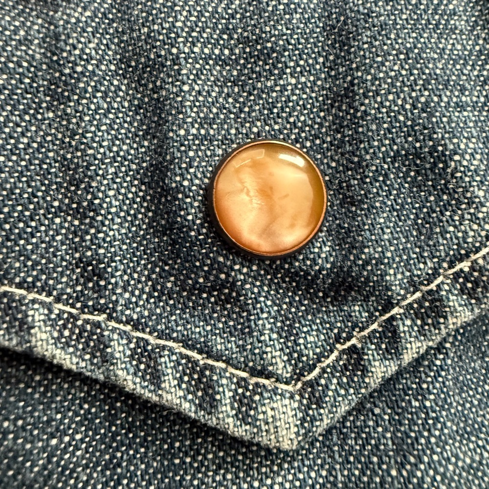 GAP Men's Denim Shirt Pearl Snap Buttons - Picture 4 of 10